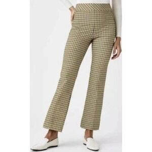 SPANX Perfect Kick Flare Pants Large Petite Stretch Comfort‎ Houndstooth Career